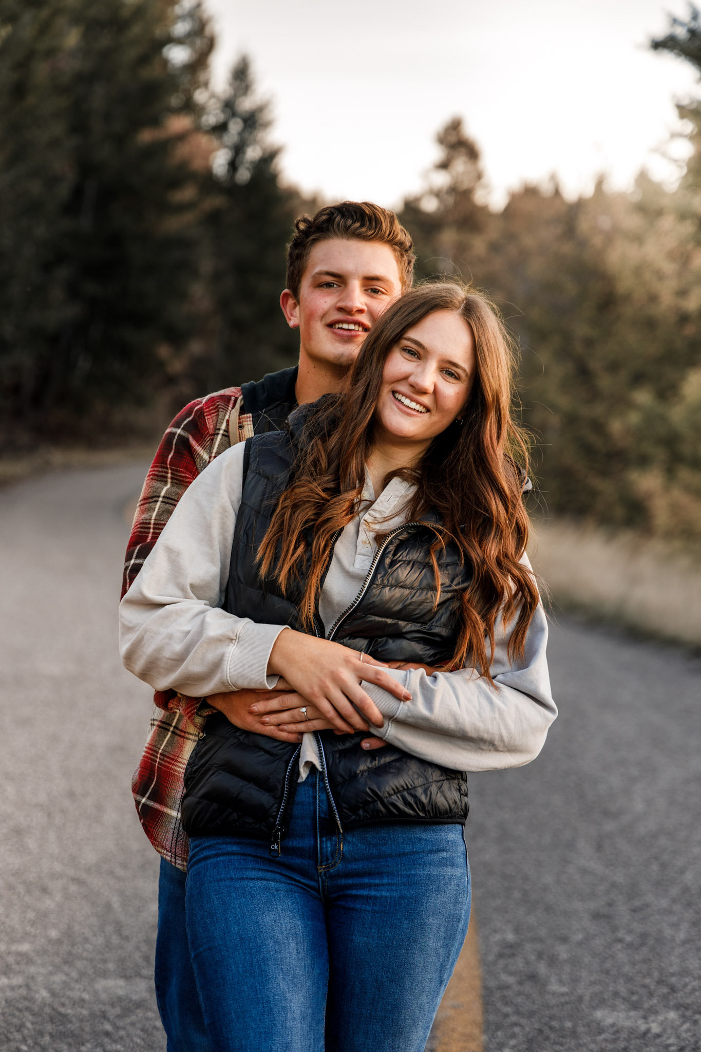 Engagement photo in the mountains
