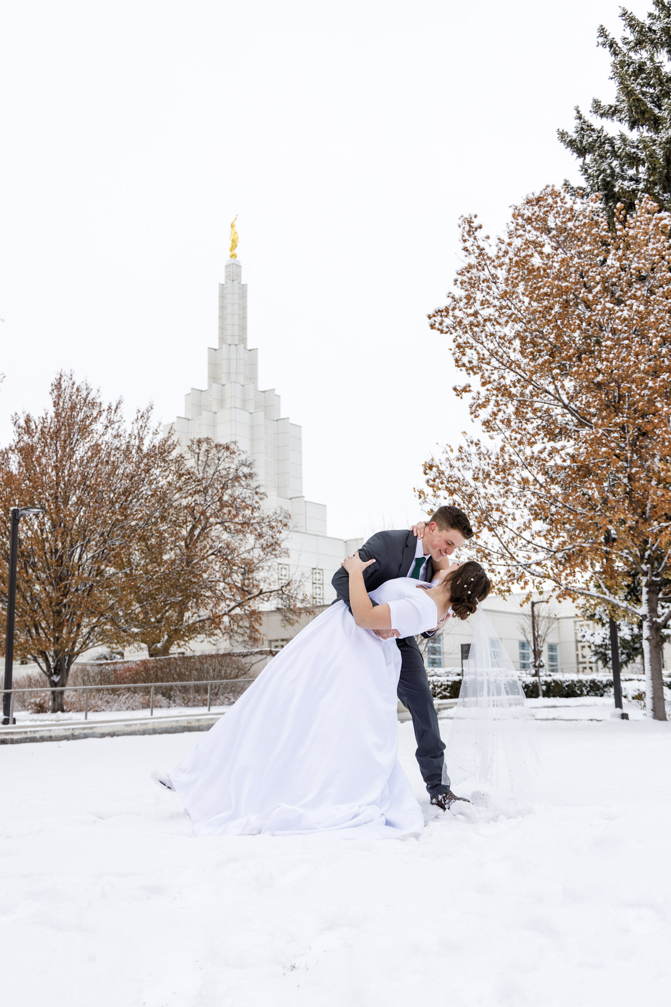 Wedding Portrait in the snow