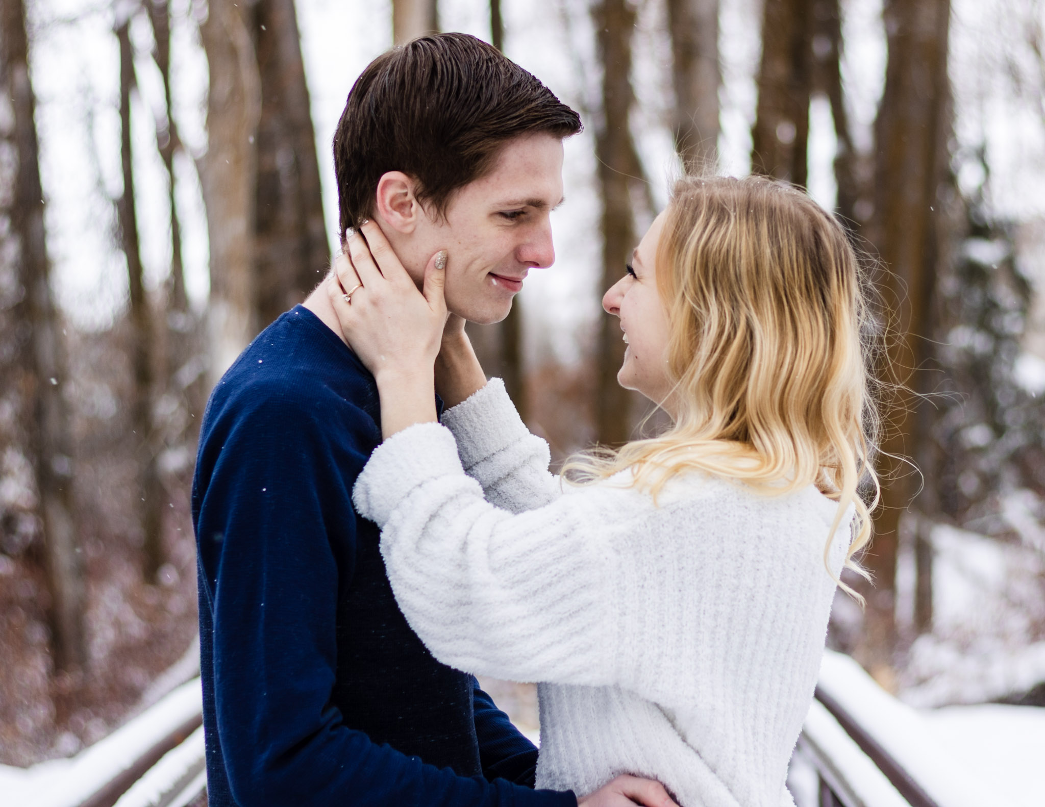 Engagement photo in winter